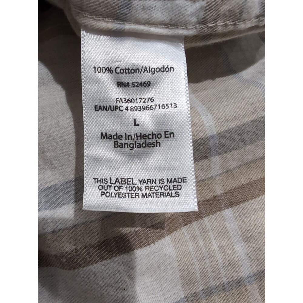 LOT/2 FREE ASSEMBLY PLAID BUTTON FRONT SHIRTS LONG SLEEVE MENS SIZE L   NWT - Picture 11 of 16